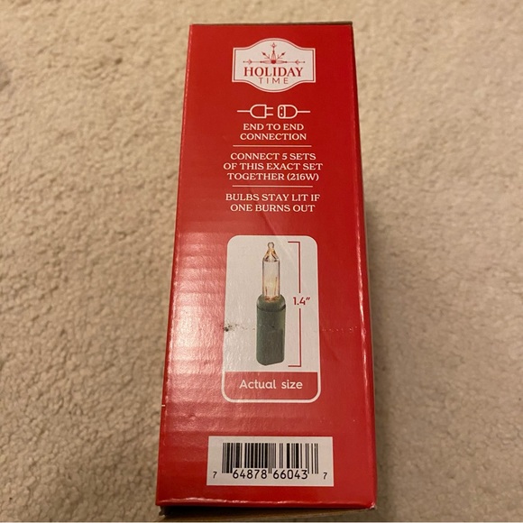 100ct Clear Incandescent Christmas Lights Green Wire Holiday Time - Picture 4 of 4